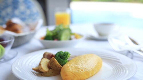 朝食ビュッフェのオムレツ　イメージです。