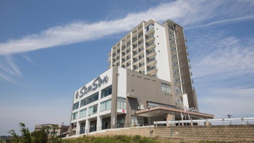 平戸たびら温泉　サムソンホテル　外観です。