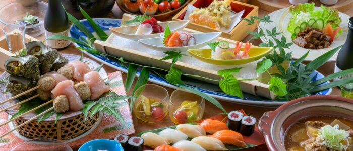 月岡温泉 ホテル清風苑1 「月岡温泉 ホテル清風苑」料理一例です。