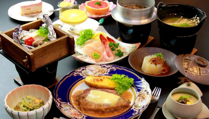果実酒の宿 木いちご荘2 「果実酒の宿 木いちご荘」料理一例です。